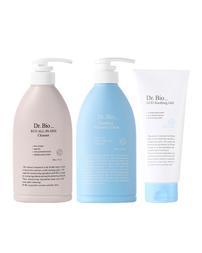 [3 STEP SUMMER SET 1] DR.BIO ALL-IN-ONE CLEANSER 500g + SOOTHING LOTION 500g + ECO SOOTHING GEL 320g